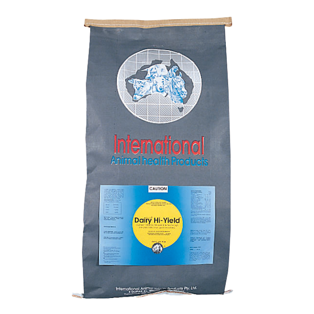 Dairy Aid Hi Yield- Vitamin, Mineral Supplement Milk Producing Dairy Cows, Goats & Sheep 25kg Bag